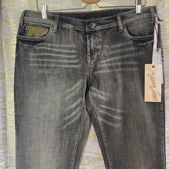 LE Chateau Armor Jeans Grey Regular Rise Straight leg Jeans Size 33 - Picture 3 of 13